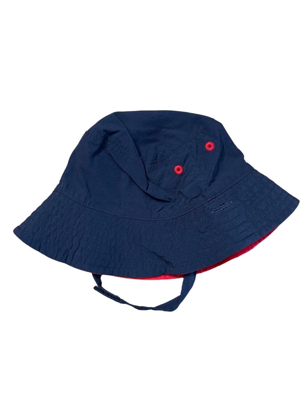 Old Navy Bucket Hat Reversible Navy Blue Red Summer Memorial Day 4th of July 0-6